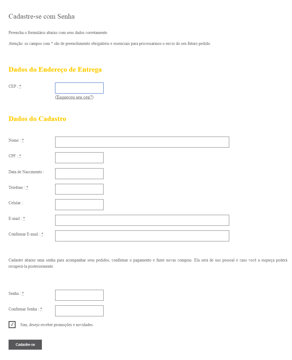 Cadastre-se